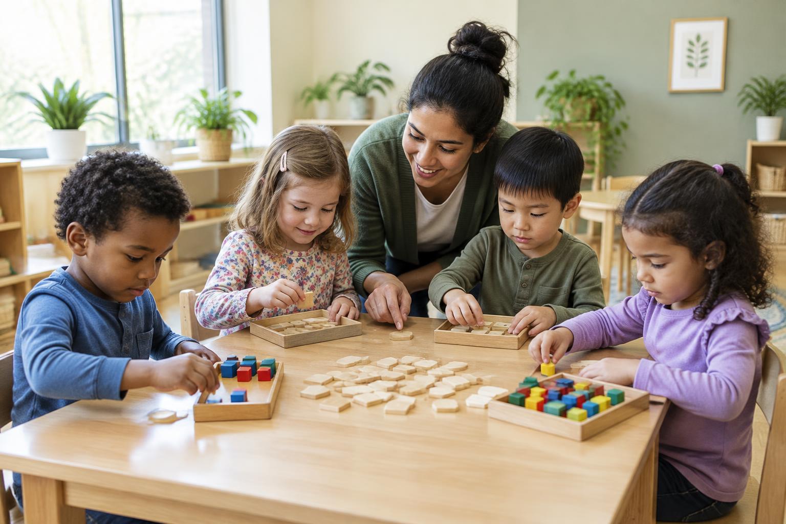 Children in the Pre-K room at Little Explorers Learning Academy